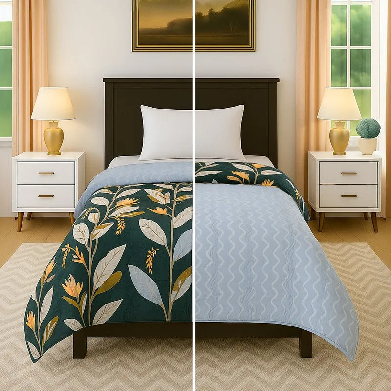 Warmweft Floral Cotton Comforter (Multicolor) - 300 GSM media 3