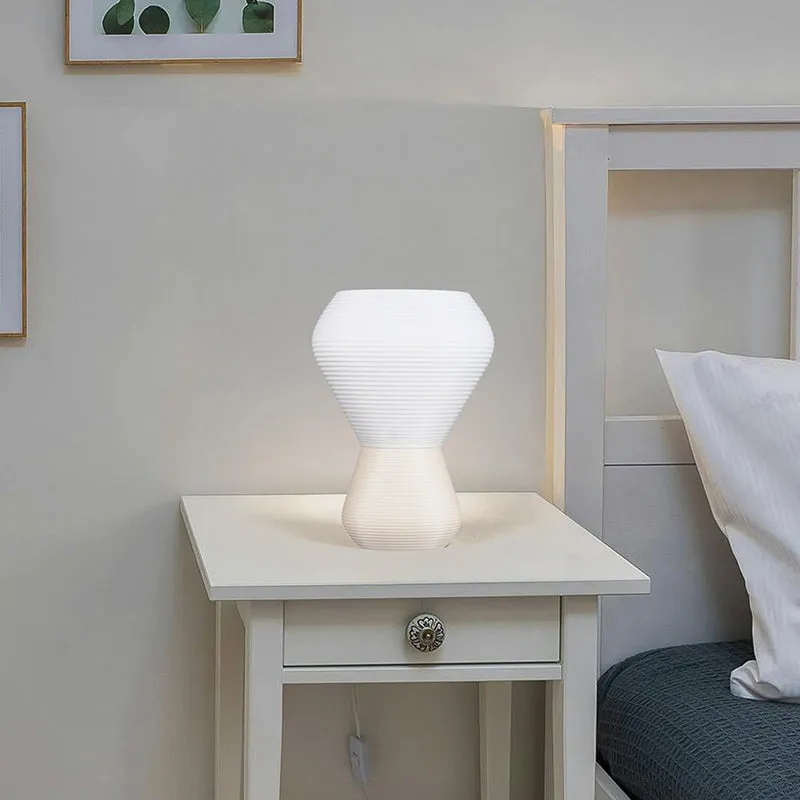 Bio Glint 3D Printed Table Lamp - White media 3