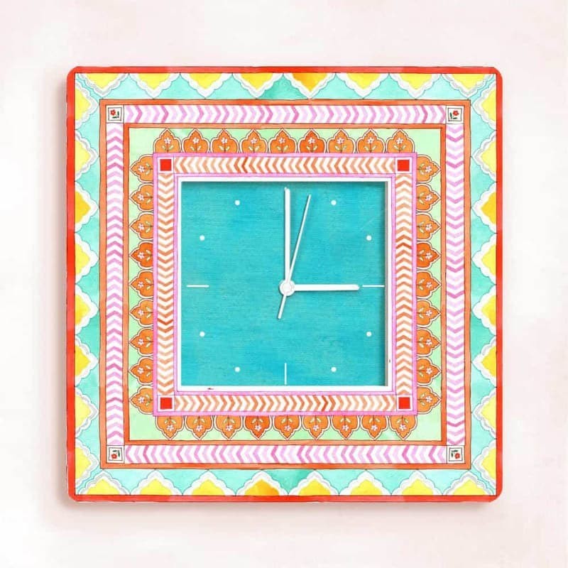 Ethnic Cove Handpainted Wall Clock media 3