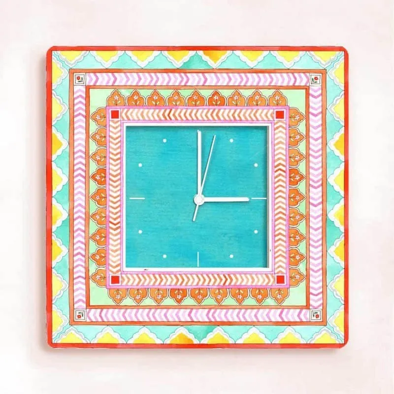 Ethnic Cove Handpainted Wall Clock media 3