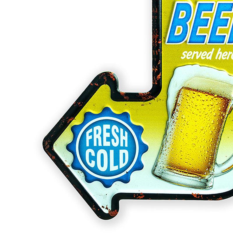 Fresh Cold Beer Retro  Arrow Metal Wall Accent media 3