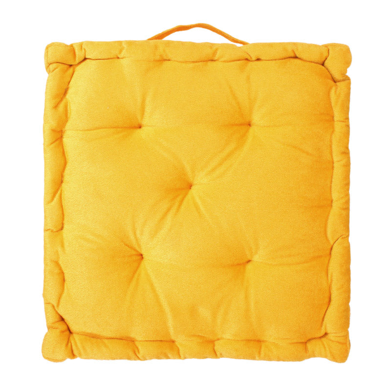 Roe Velvet Floor Cushion - Yellow media 3