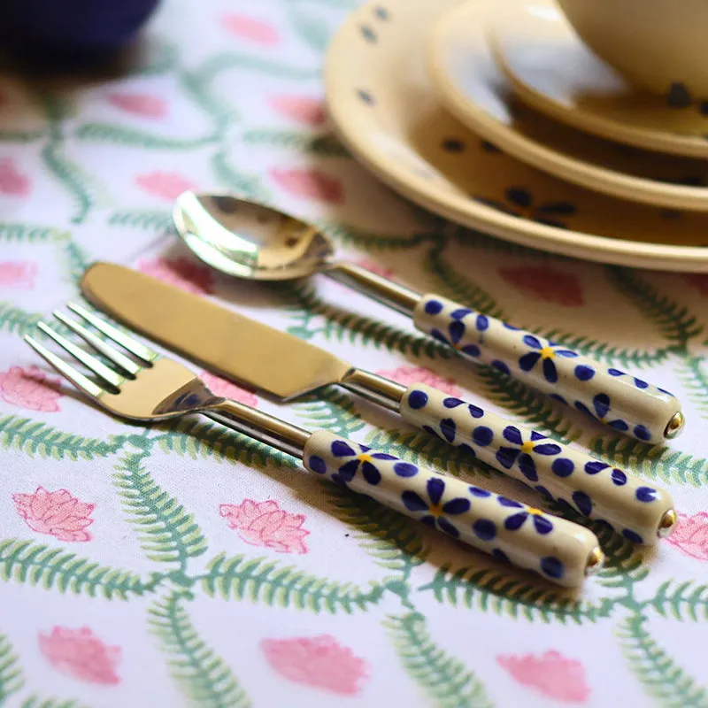 Petal Drop Steel Cutlery Set - Set Of Three media 3