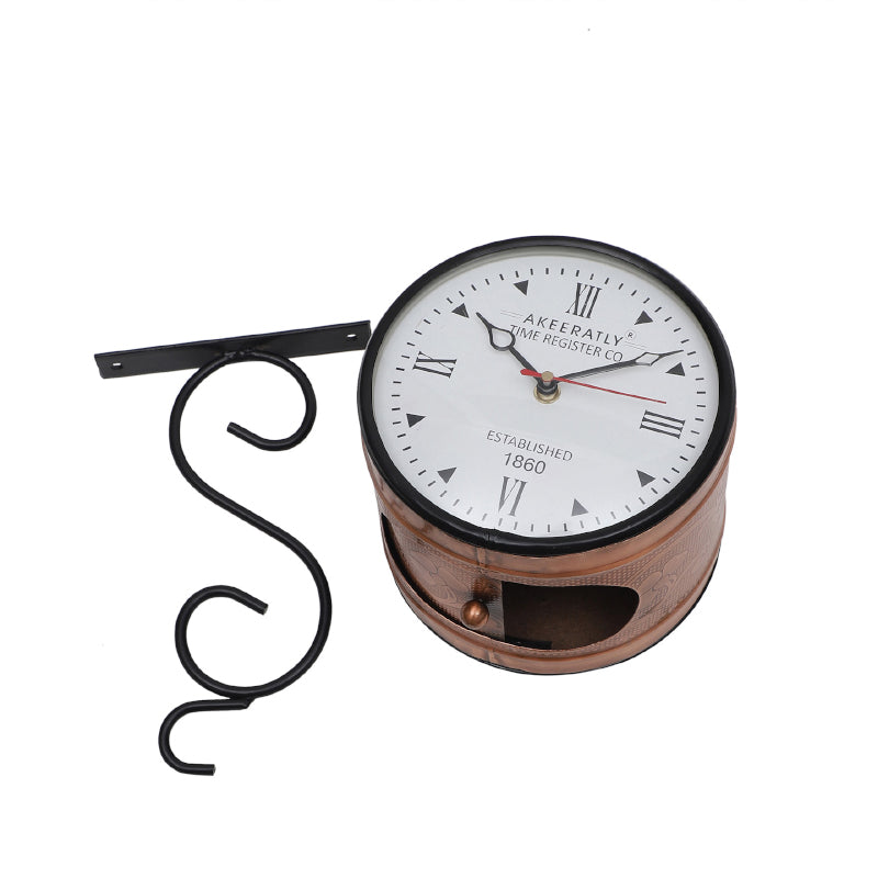 Rija Double Sided Wall Clock - Gold & White media 4
