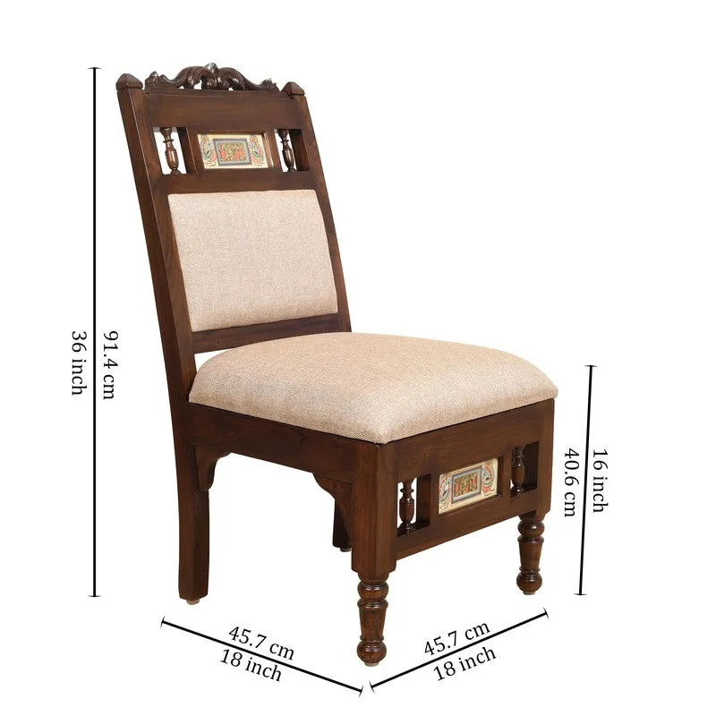 Sumo Teak Wood Accent Chair - Grey media 7