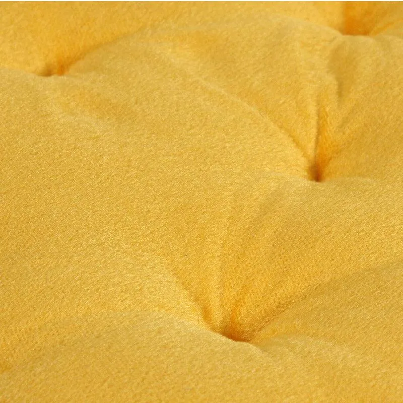 Roe Velvet Floor Cushion - Yellow media 5