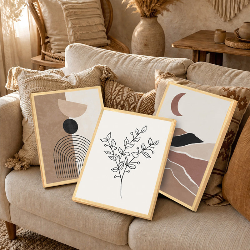 Caliora Soft Horizon Minimal Wall Art - Set Of Three media 4