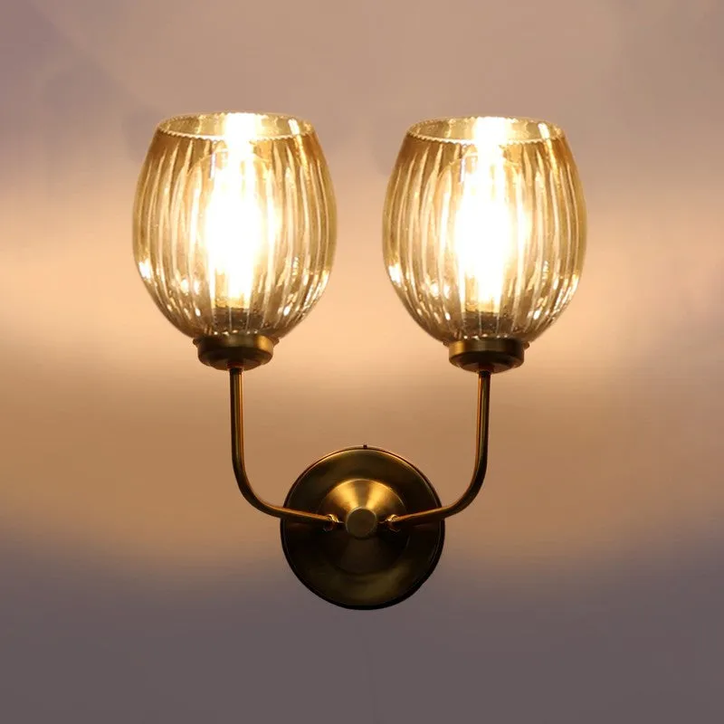 Lumi Crystal Dual Shade Glass Wall Lamp media 7