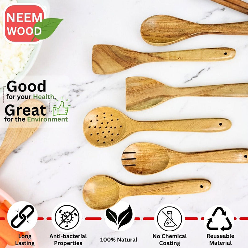 Rusticra Need Wood Serving Spoon - Six Piece Set media 6