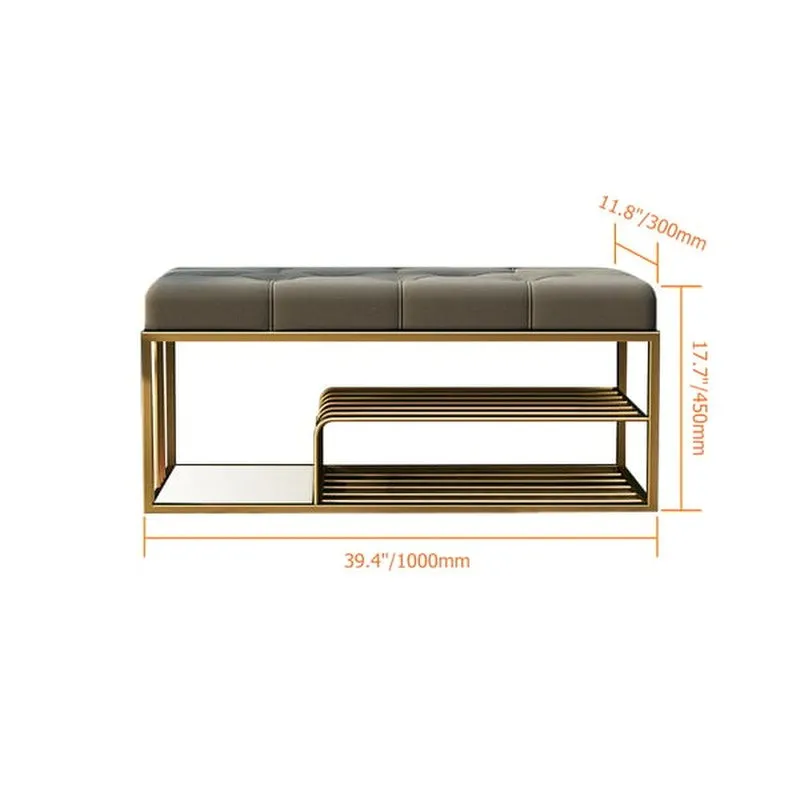 Stackable Metal Shoe Rack - Gold,Grey media 7