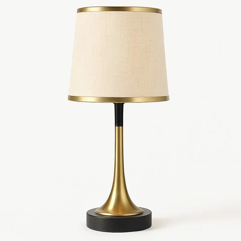 Royal Glow Metal Table Lamp - Gold,Beige,Black media 3