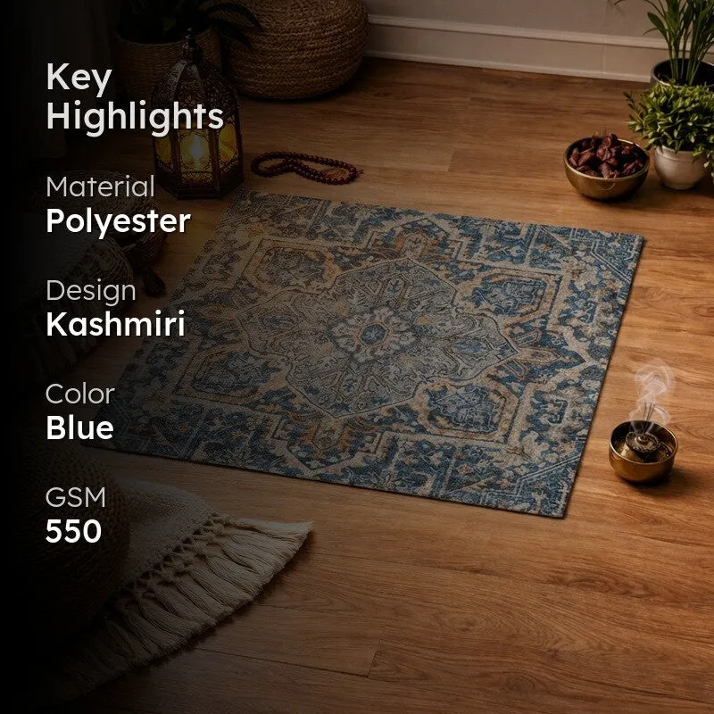 Mehrab Royal Prayer Mat (Blue) - 550 GSM media 2