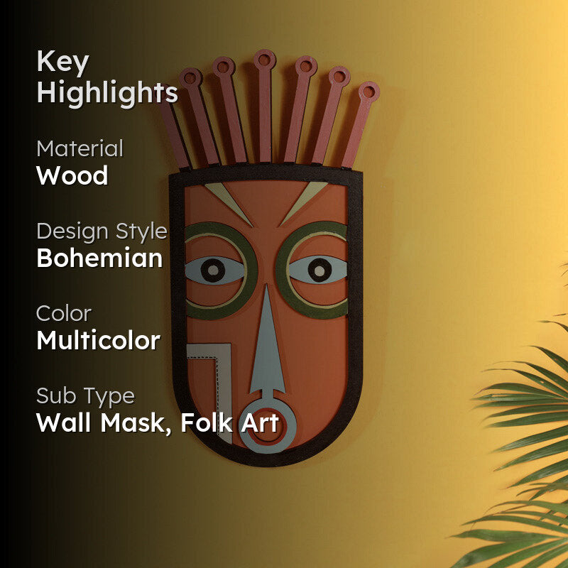 Indyo Mask Wooden Wall Accent media 2