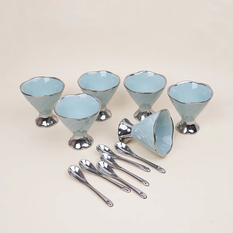 Abriya Blue Ice Cream Cup (200 ML) - Twelve Piece Set media 3