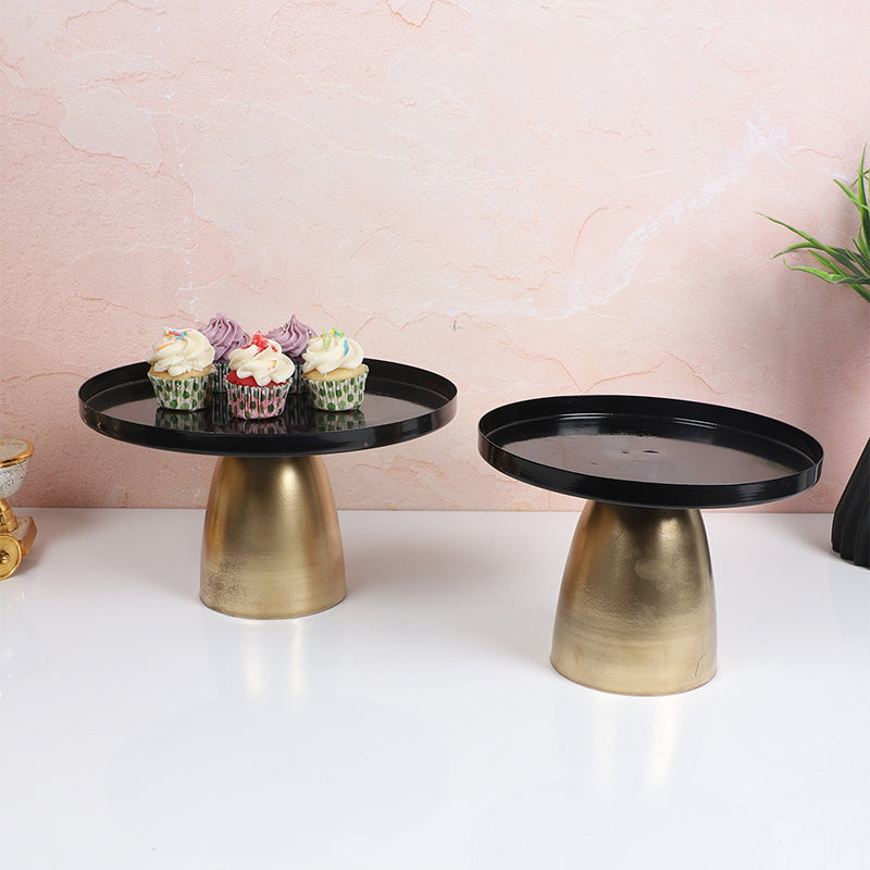 Sol Noir Iron Cake Stand - Set Of Two