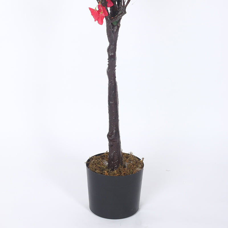 Villa Flora Artificial Bougainvillea With Black Plastic Pot (Red) - 5.3 Feet media 6