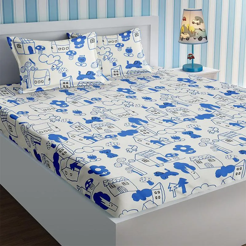 Clio Kids Cotton Bedsheet - 210 TC media 1