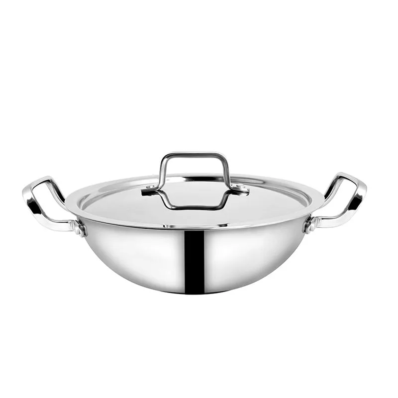 Trivanta Triply Kadhai With Lid - 3000 mL/11 Inch media 5