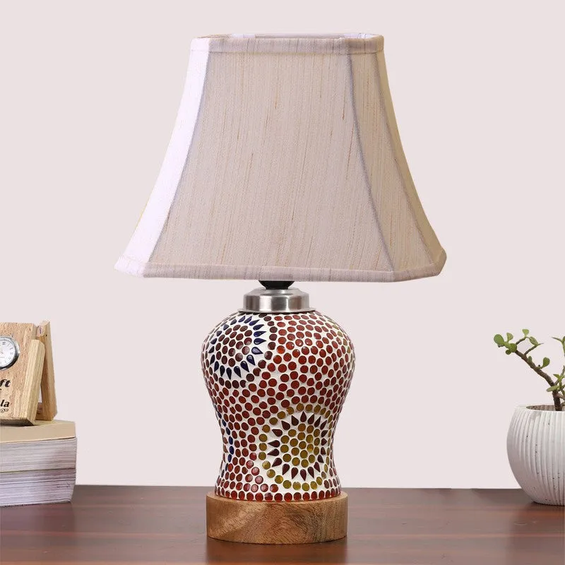 Aranya Square Wooden Table Lamp - Multicolor media 4