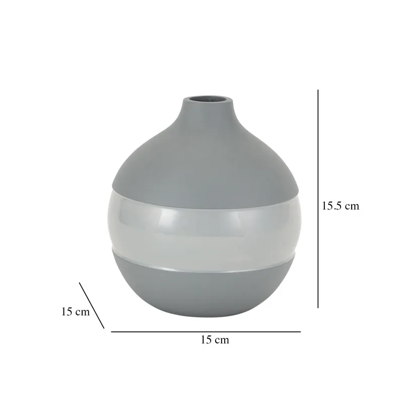 Daino Enamel Vase - Grey media 4