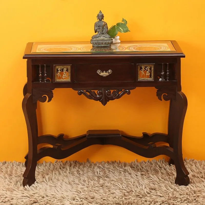 Atar Teak Wood Console Table media 1