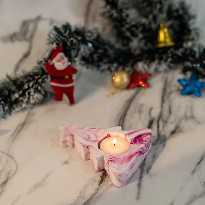 Christmas Festo Tealight Candle Holder - Pink media 3