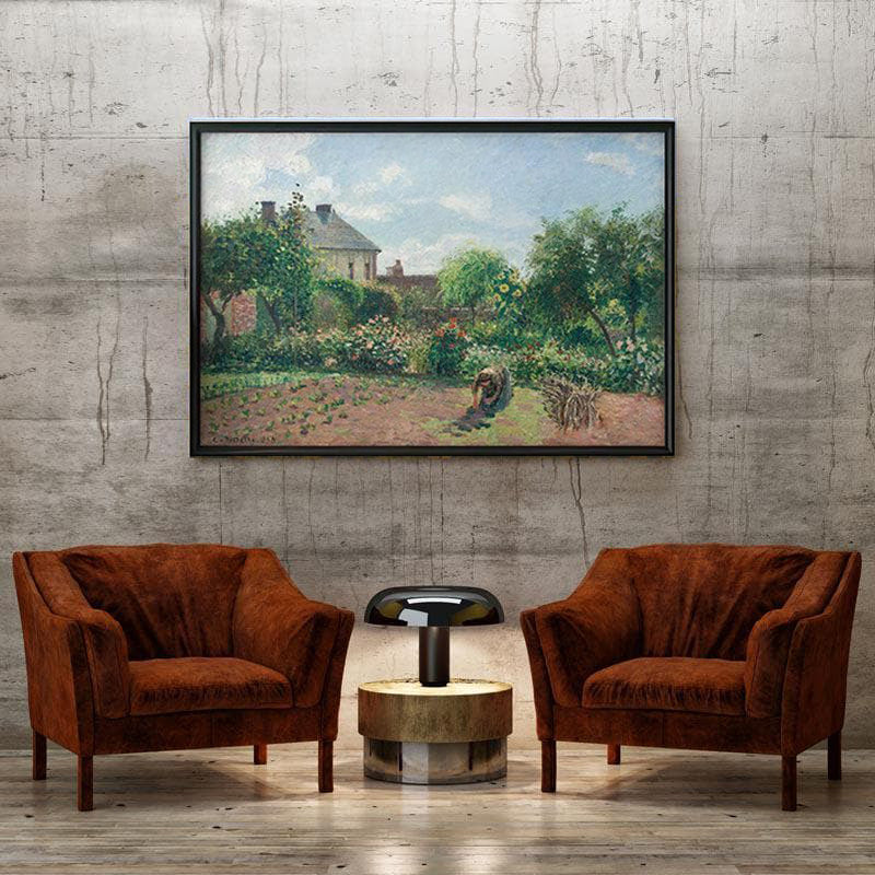 The Artist's Garden At Eragny Canvas Wall Painting - Black Frame media 4