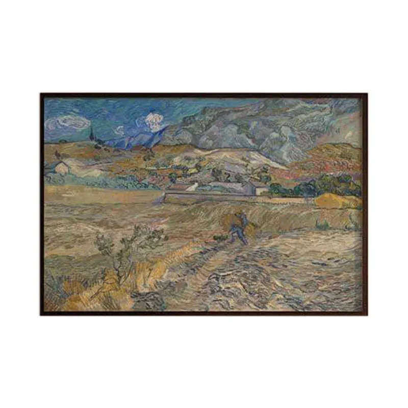 Landscape At Saint R?my By Vincent Van Gogh - Black Frame media 6