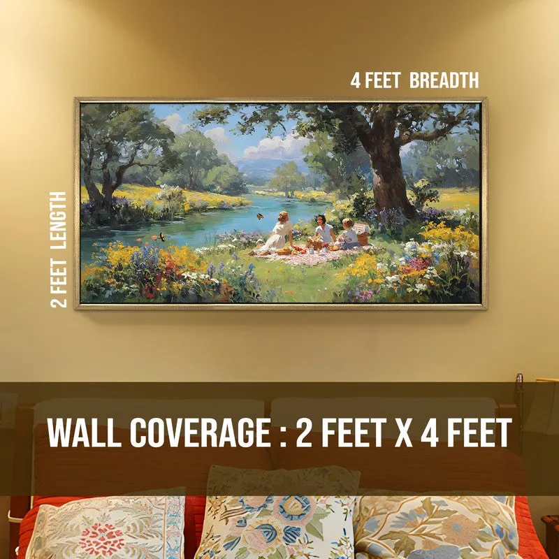 Riverside Rest Canvas Wall Painting With Frame media 8
