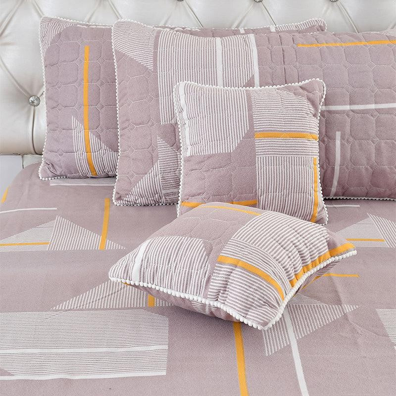Advia Pompom Laced Microfiber Bedding Set - Five Piece Set media 4