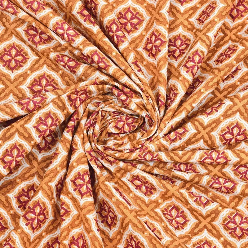 Forma Cotton Bedsheet (Orange) - 240 TC media 5
