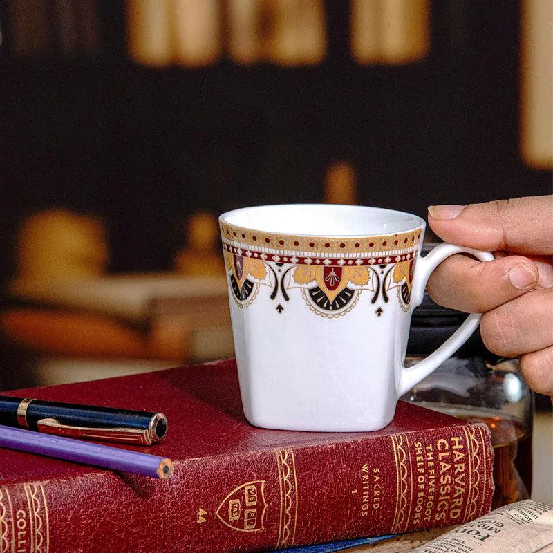 Sonaki Nisara Ethnic Bone China Tea Cup (180 mL Each) - Set Of Six media 1