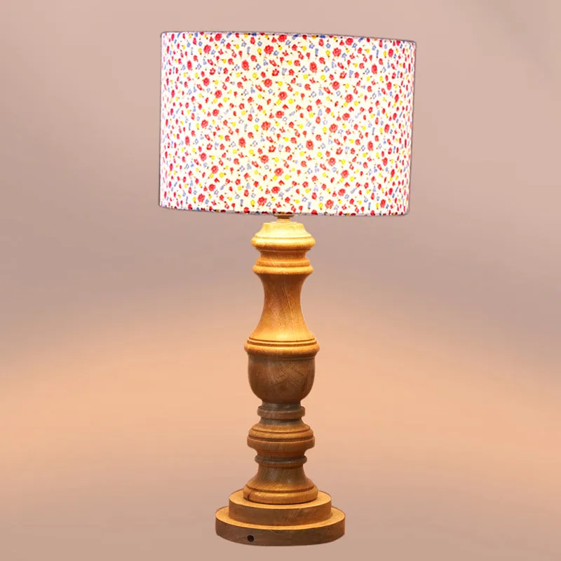 Fleura Carve Wooden Table Lamp - Multicolor media 4