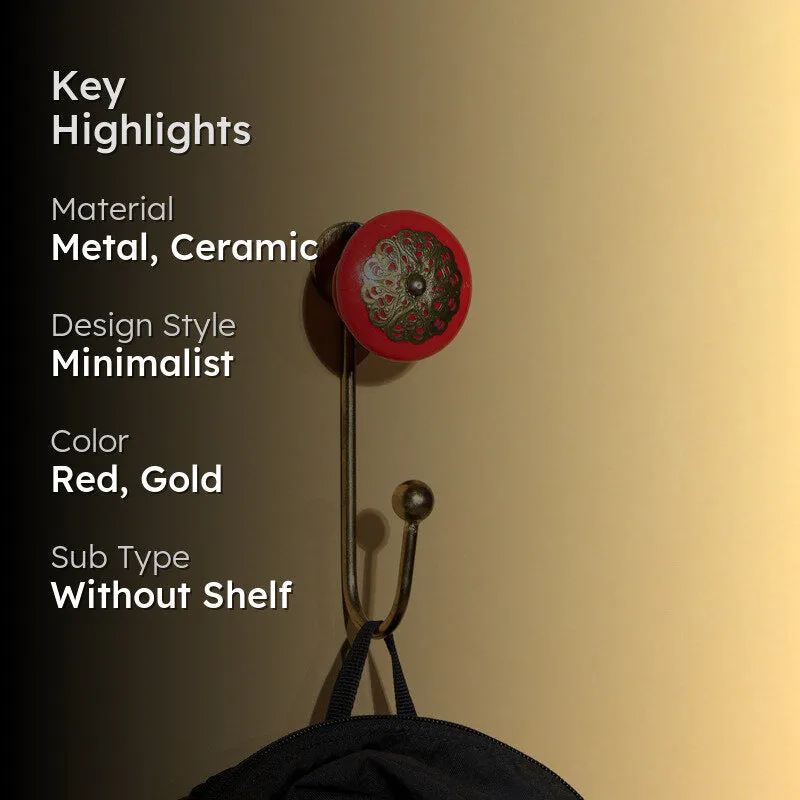 Red Flora Filigree Wall Hook media 2