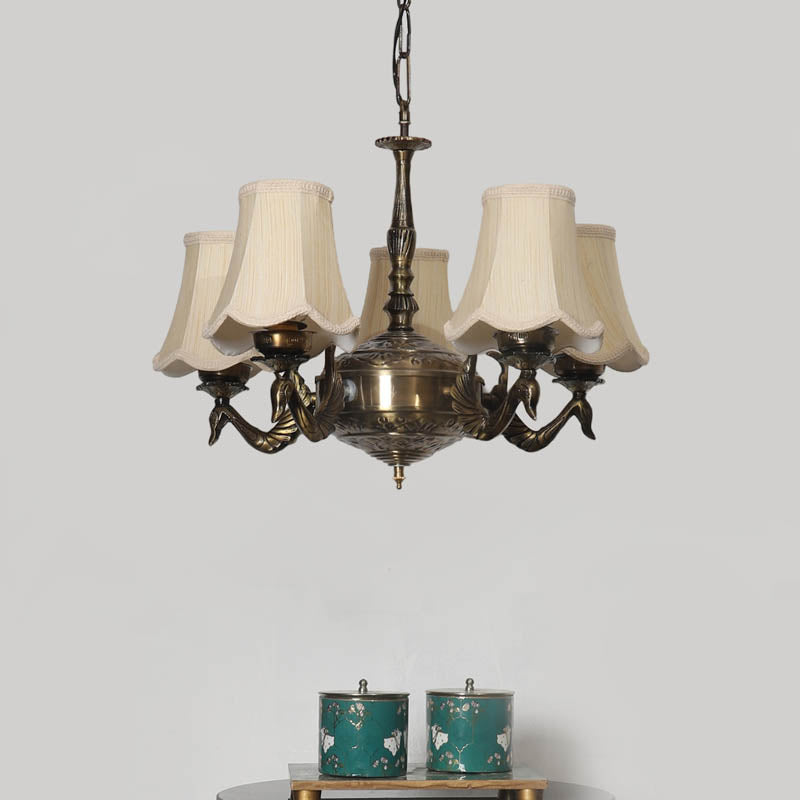 Vibha Conical Golden Antique Ceiling Lamp media 2