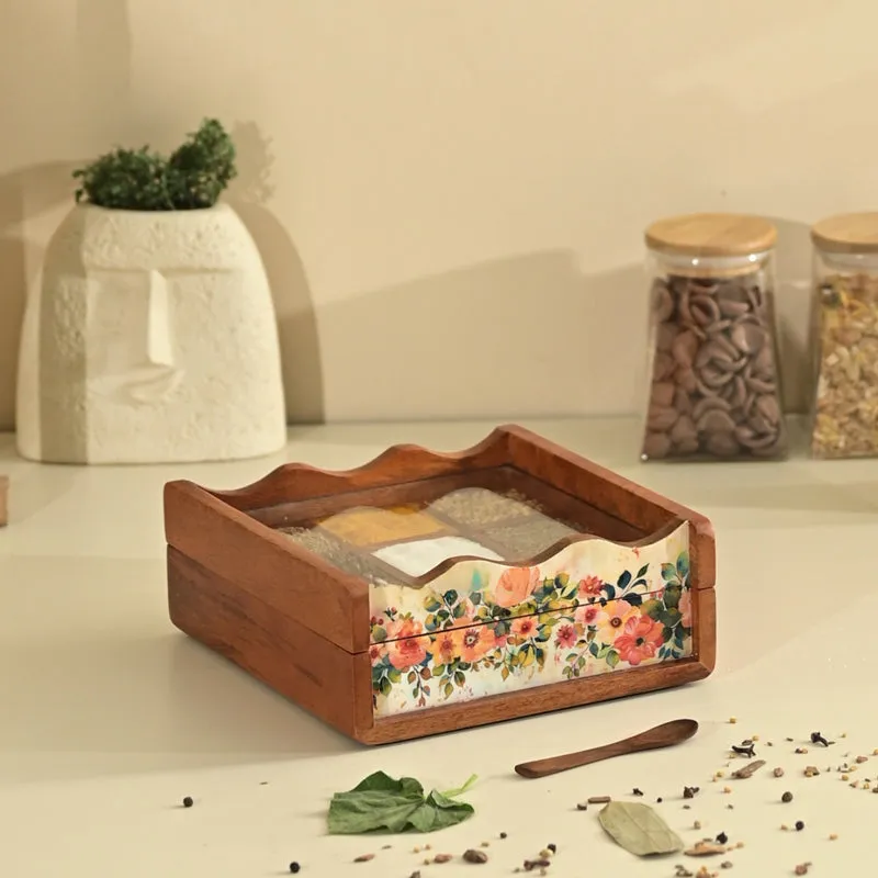Spice Garden Wood Masala Box media 1