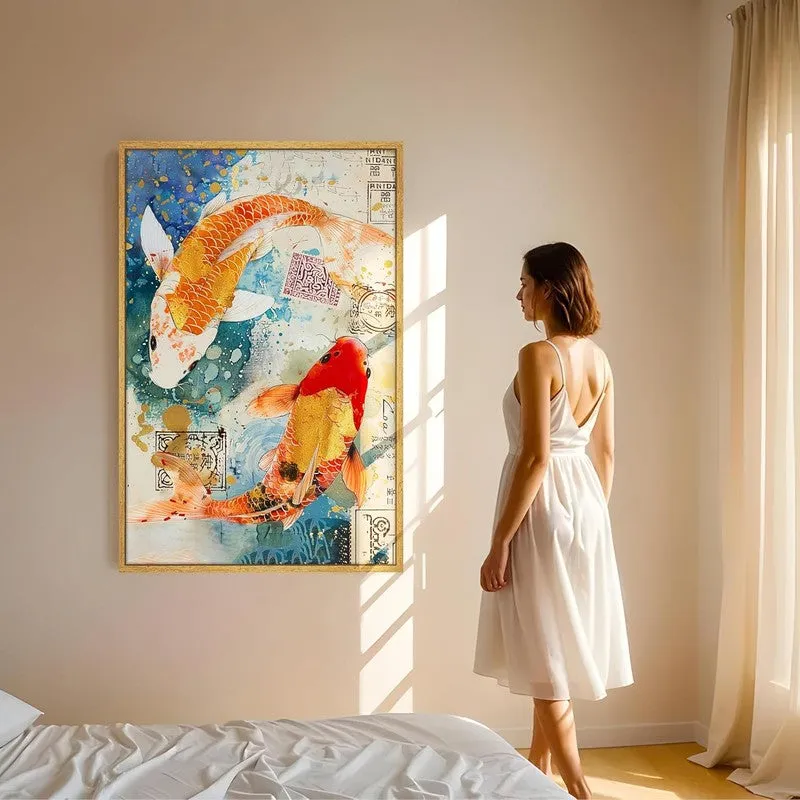 Koi Reverie Wall Art With Frame media 2