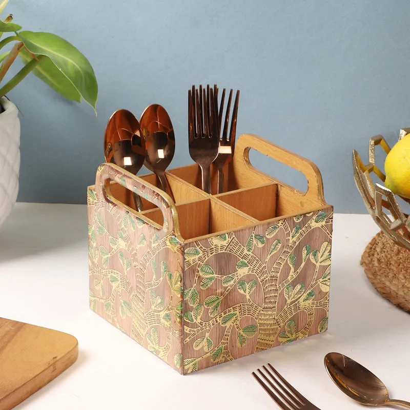 Sona Patta Four-Compartment Cutlery Stand media 1