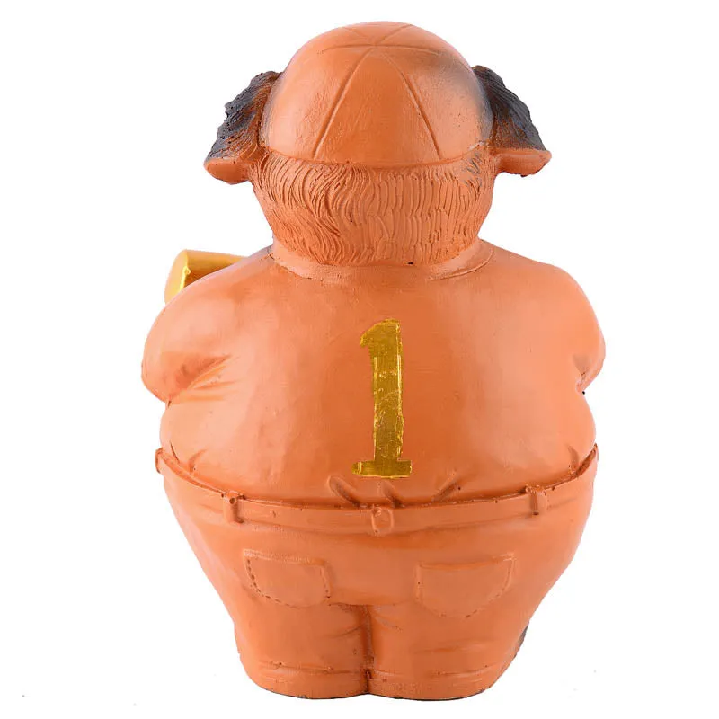 Slugger Pup Painted Polyresin Showpiece - Brown media 5