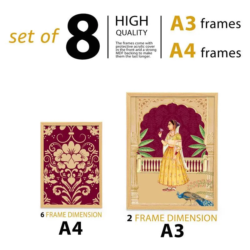 The Mughal Durbaar Wall Art - Set Of Eight media 4