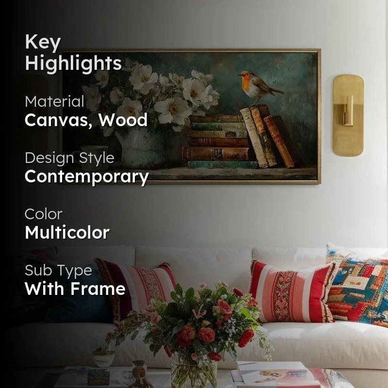Visual Poetry Canvas Wall Painting With Frame media 2