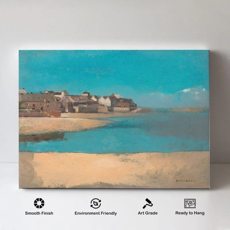 Village - The Sea Canvas Painting - Odilon Redon - Gallery Wrap media 4