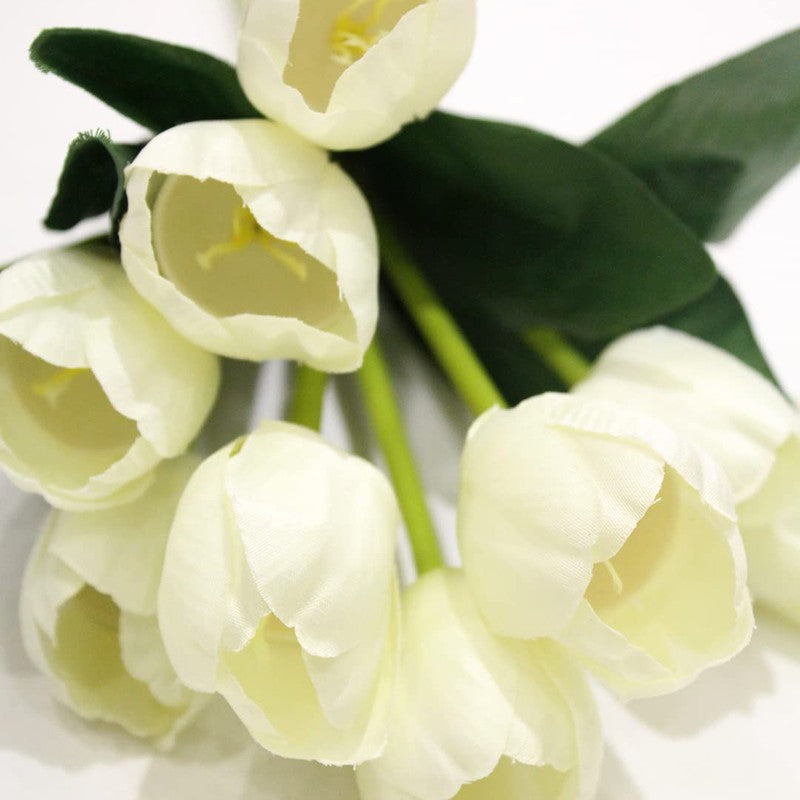 Classic Artificial Flower Tulip - White media 3