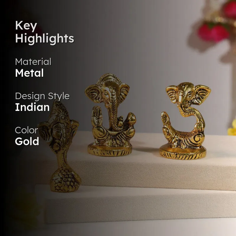 Serene Ganesh Idols & Sets - Set Of Three media 2