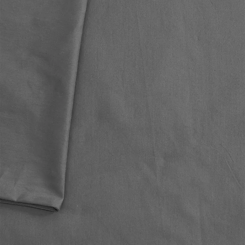 Blanqa Solid Cotton Bedsheet (Grey) - 400 TC media 4
