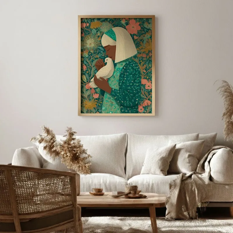 Floranova Canvas Wall Painting - Brown Frame media 1