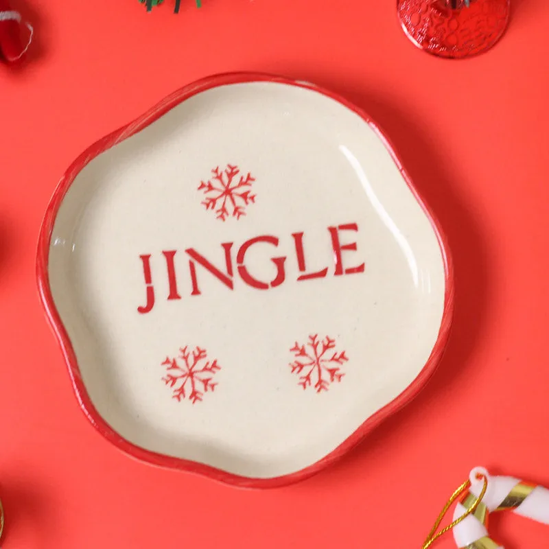 Emerald HO HO Ceramic Platter - Set of Four media 4