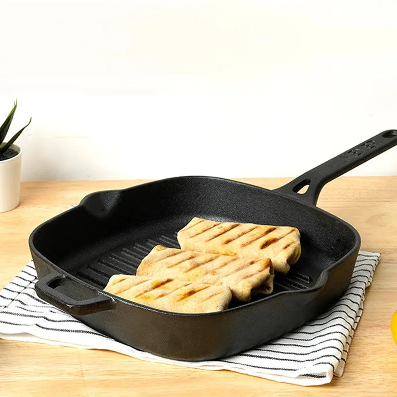 Meyer Long Handle Cast Iron Grill Pan media 1