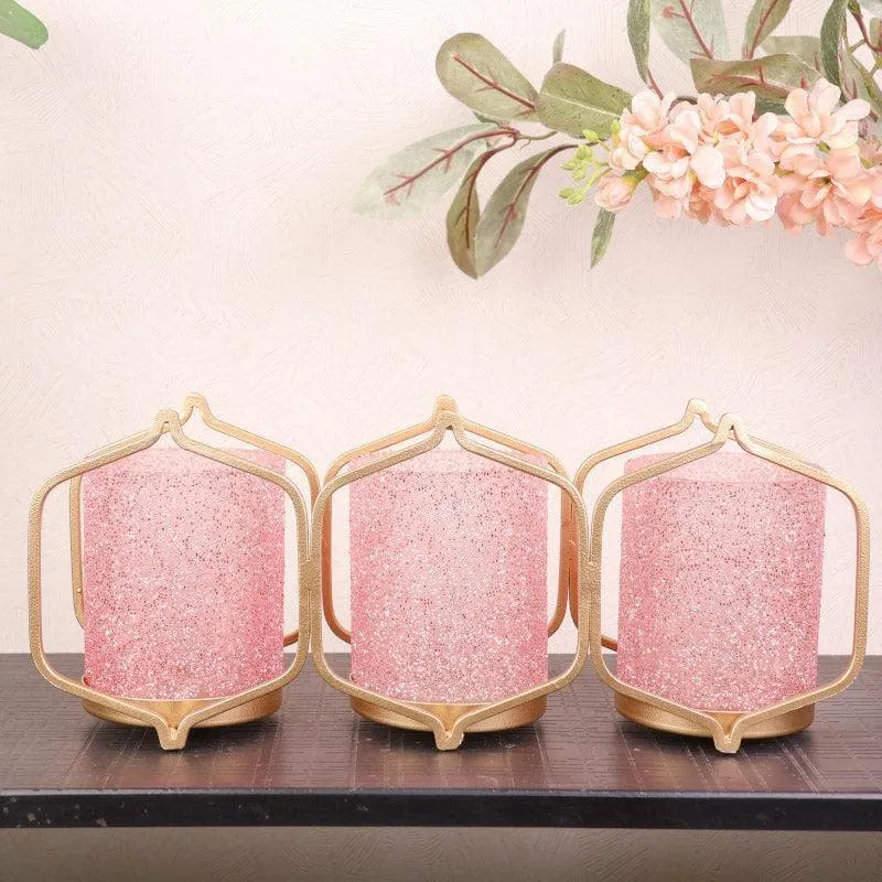 Suzette Triple Votive - Baby Pink media 1