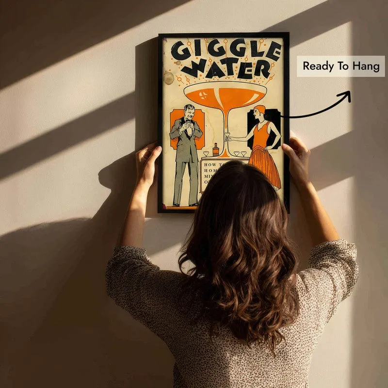 Giggle Water Archival Canvas Wall Art - Black media 6